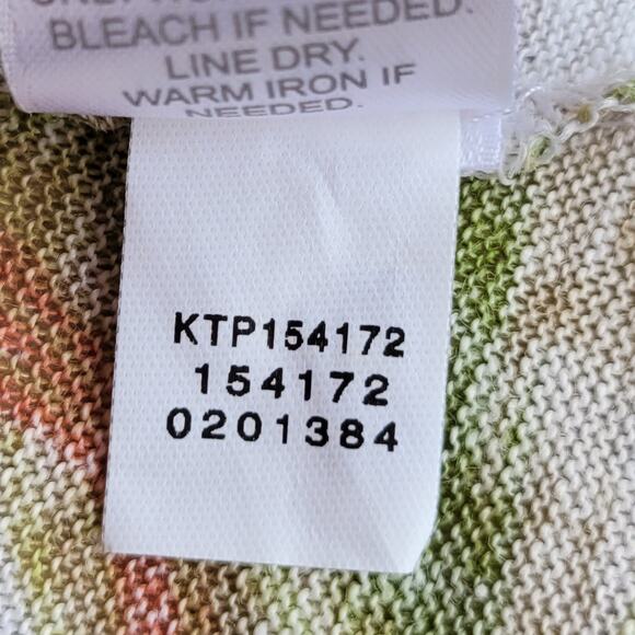 J. Jill Love Linen 100% Linen Floral Short Sleeve Top Side Tie Green Size M Boho - Picture 8 of 10